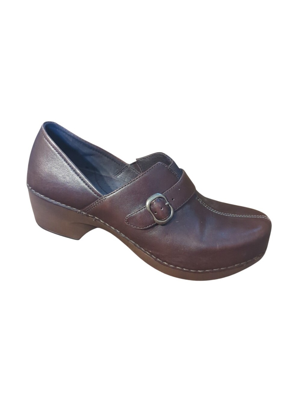 Dansko Womens Tamara Clog Pump Size 42 11 Brown Leather Block Heel Nursing Shoe